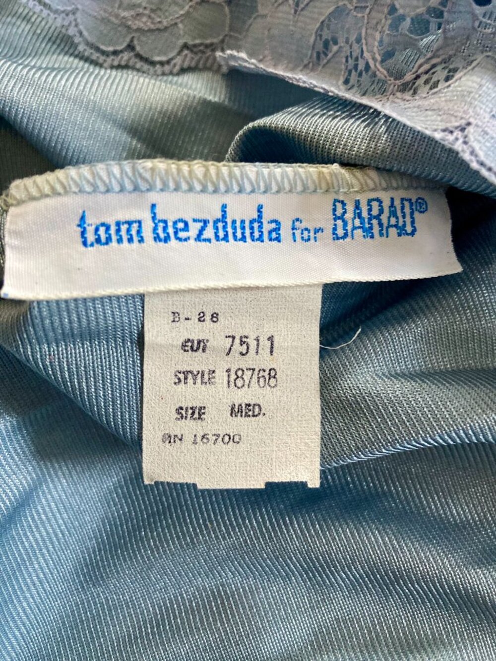 NWT Vintage Tom Bezduda for BARAD & Co. Blue Nightgown and Robe Set M USA - Picture 14 of 16